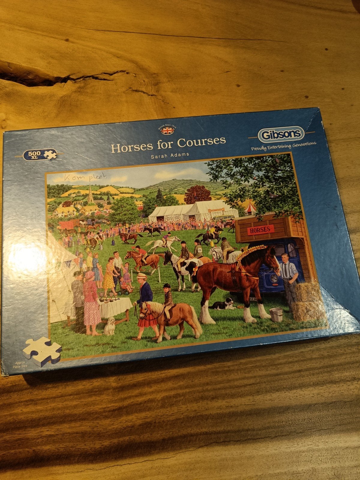 Gibsons Horses for Courses puzzel - 500 XL stukjes, Ophalen of Verzenden, Meer dan 50 stukjes, Zo goed als nieuw, 6 jaar of ouder