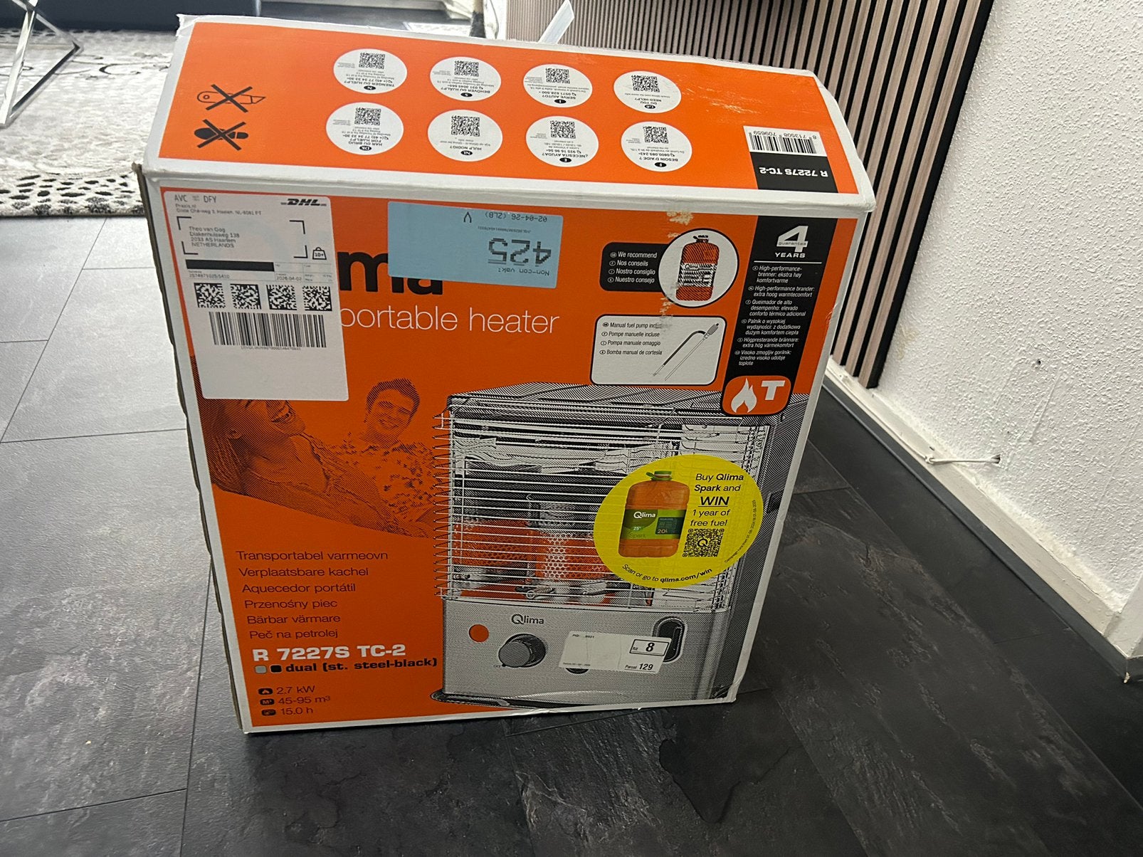 Qlima portable heater, Ophalen, Zo goed als nieuw, Overige brandstoffen, Petroleumkachel