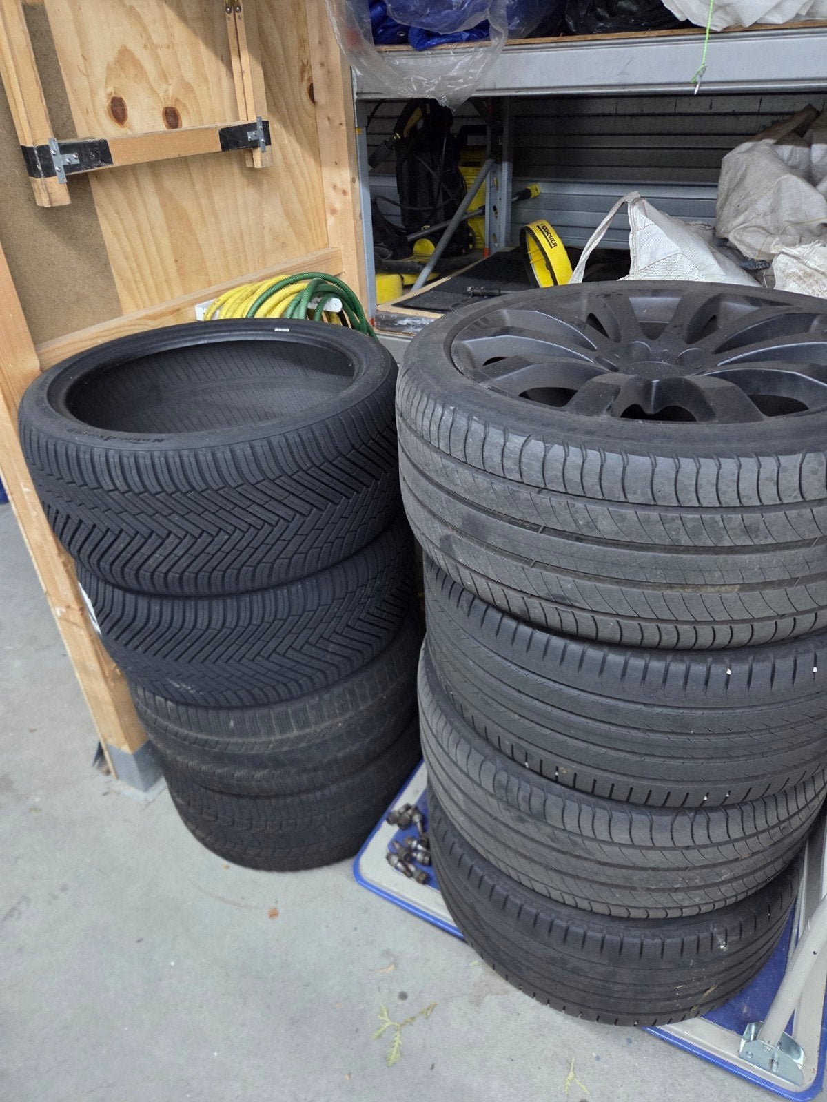 Set  banden met velgen - 20 inch t6 transporter, Ophalen, 275 mm, Banden en Velgen, All Season