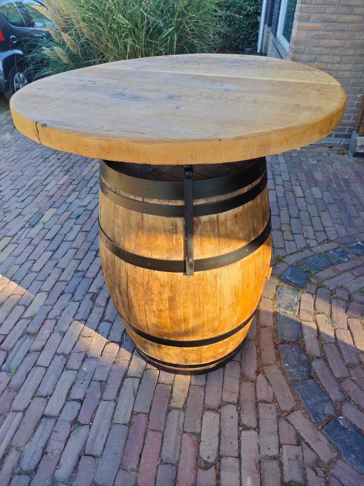 wijnvat regenton bartafel mancave statafel hangtafel, Ophalen of Verzenden, Gebruikt