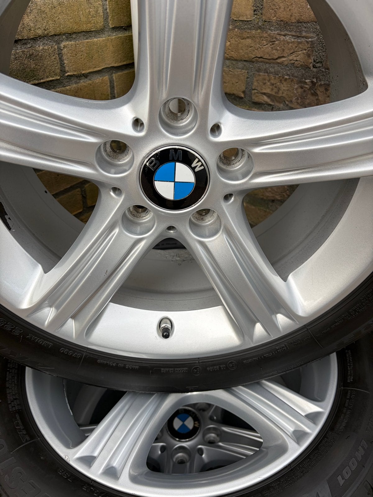 BMW 17 inch velgen met Bridgestone winterbanden 225/50R17, Ophalen, Gebruikt, Banden en Velgen, Winterbanden