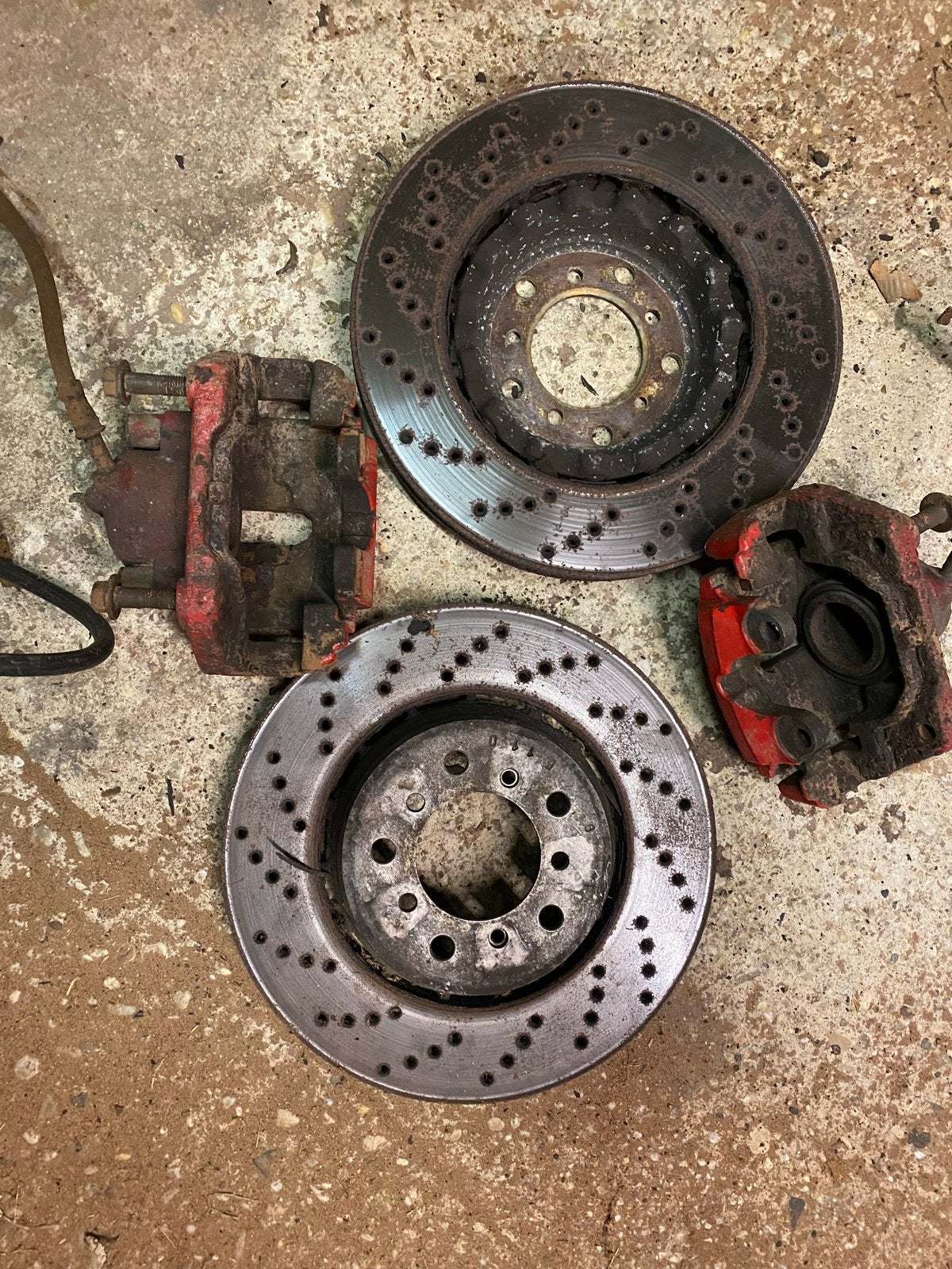 BMW E46 M3 Remklauwen en geperforeerde remschijven, Ophalen of Verzenden, Gebruikt, BMW