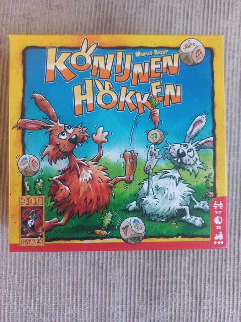 Konijnen Hokken - Nieuw in doos, leuk reisspel!, Nieuw, Ophalen of Verzenden, Een of twee spelers, 999 Games