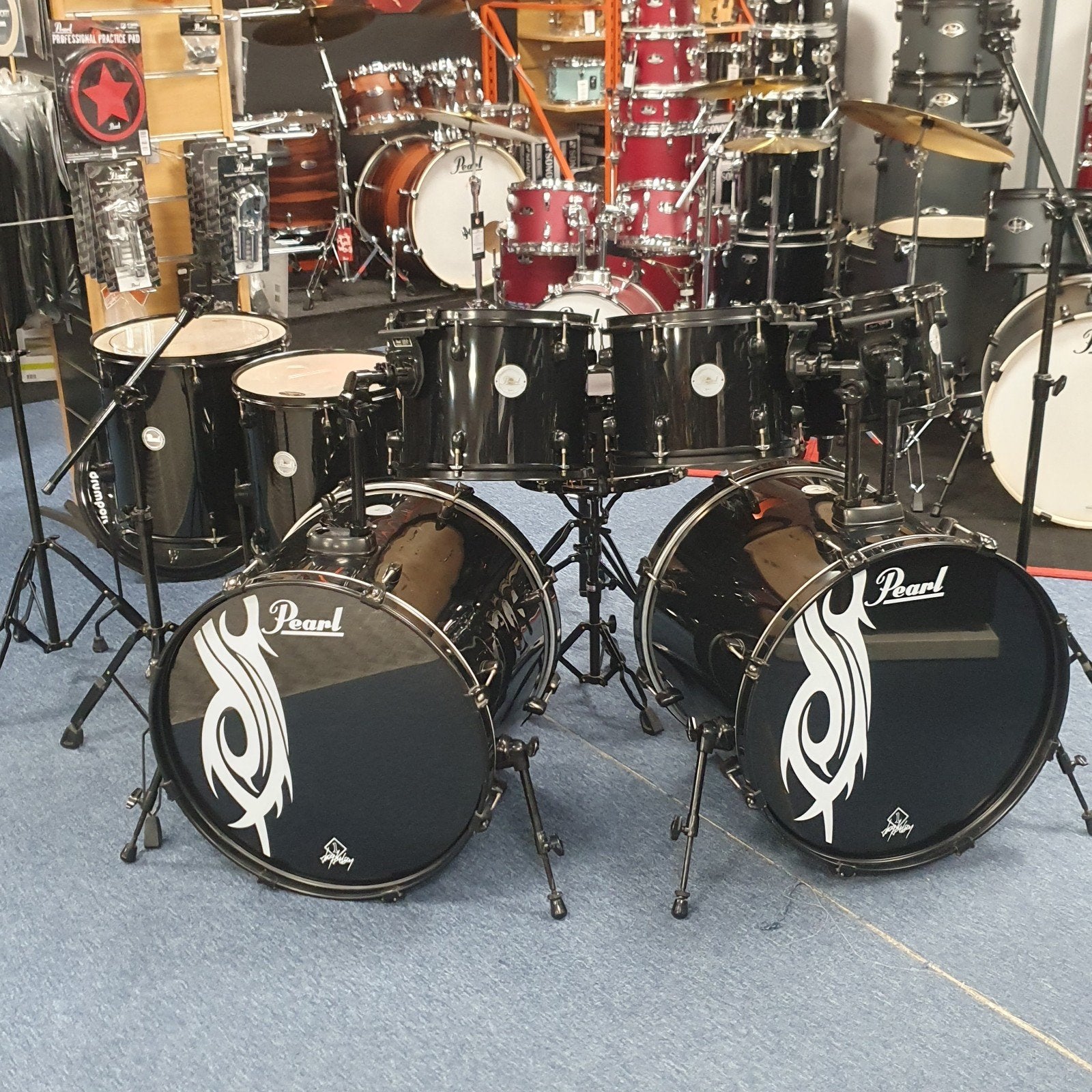 Pearl Limited Edition Jordison dubbele bassdrum set-up!, Ophalen of Verzenden, Gebruikt, Pearl