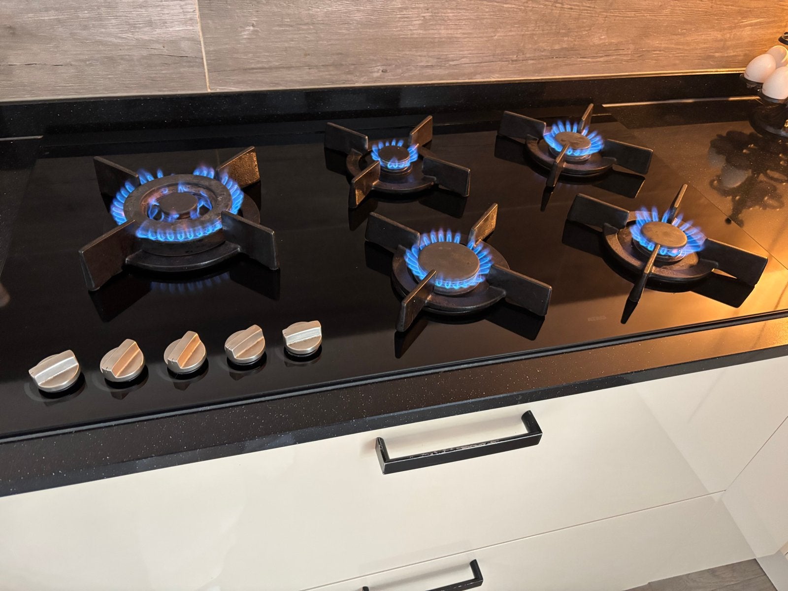 ATAG 90cm gas kookplaat met 5 branders, Witgoed en Apparatuur, Ophalen, Gebruikt, Inbouw, Gas