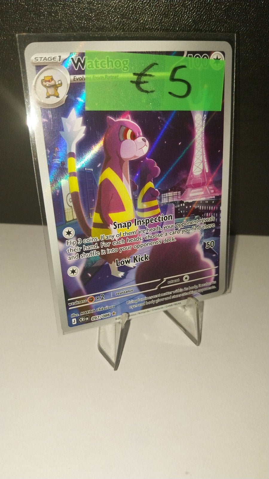Pokémonkaart Watchog 097/086 Chaos Rising, Ophalen of Verzenden
