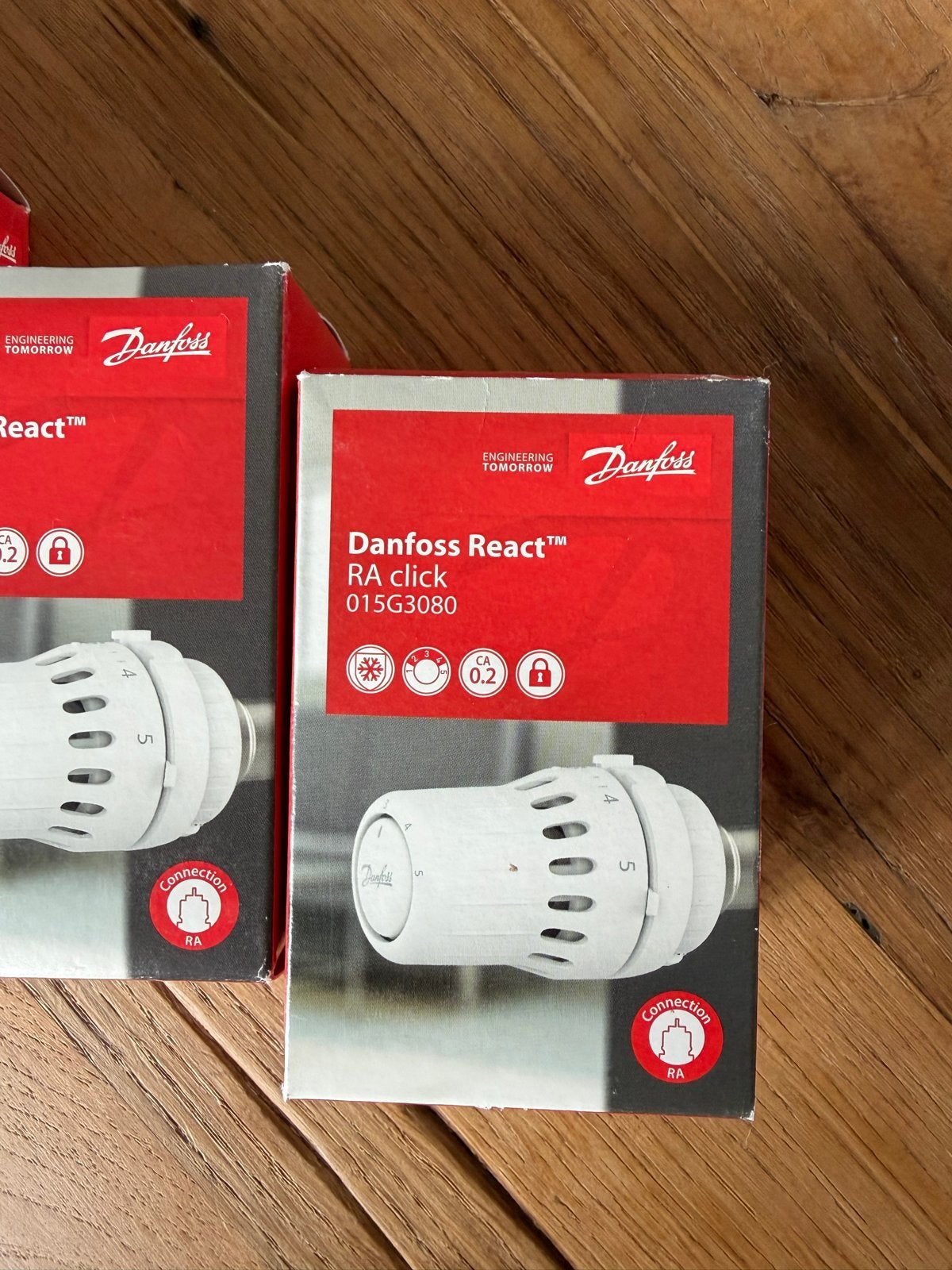 5 stuks Danfoss Thermostaatknop RA-React, Doe-het-zelf en Verbouw, Thermostaten, Ophalen of Verzenden, Zo goed als nieuw