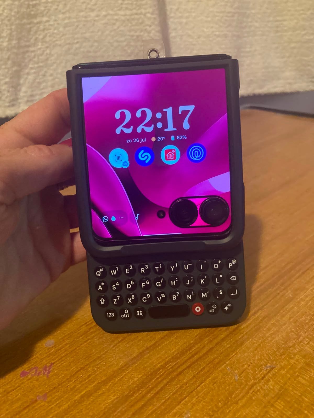 zéér nette motorola razr 60 ultra mét razrberry toetsenbord, Telecommunicatie, Overige modellen, Zwart, Zo goed als nieuw, Zonder simlock