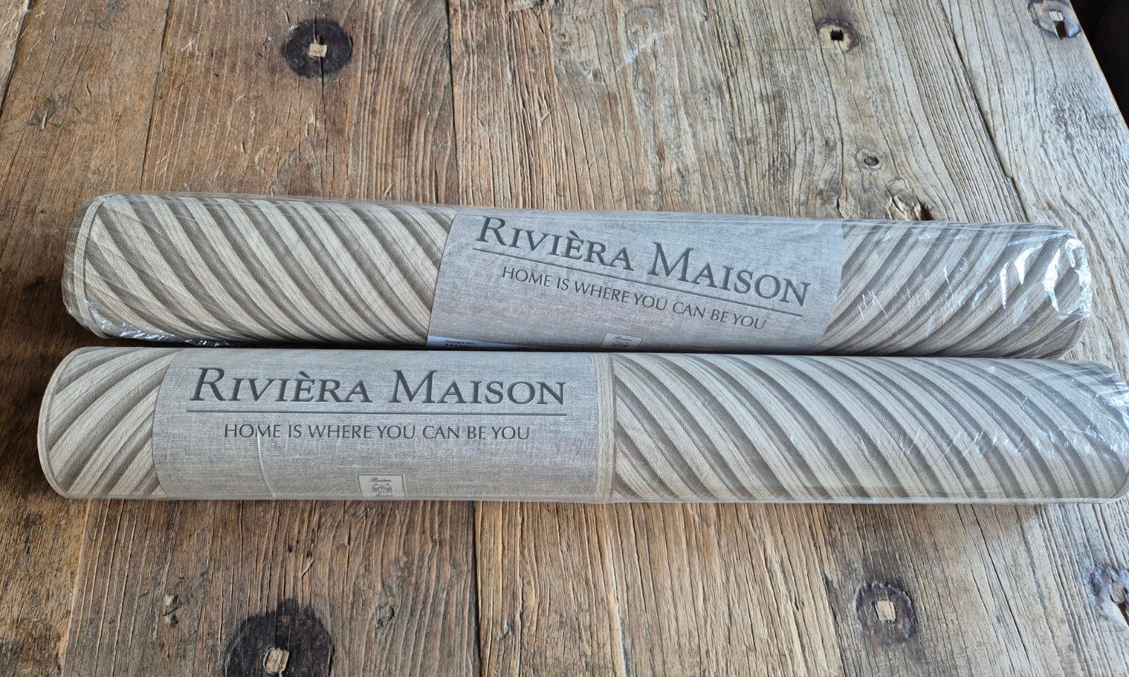 Rivièra Maison behang Timber Lines, Huis en Inrichting, Ophalen of Verzenden, Bruin