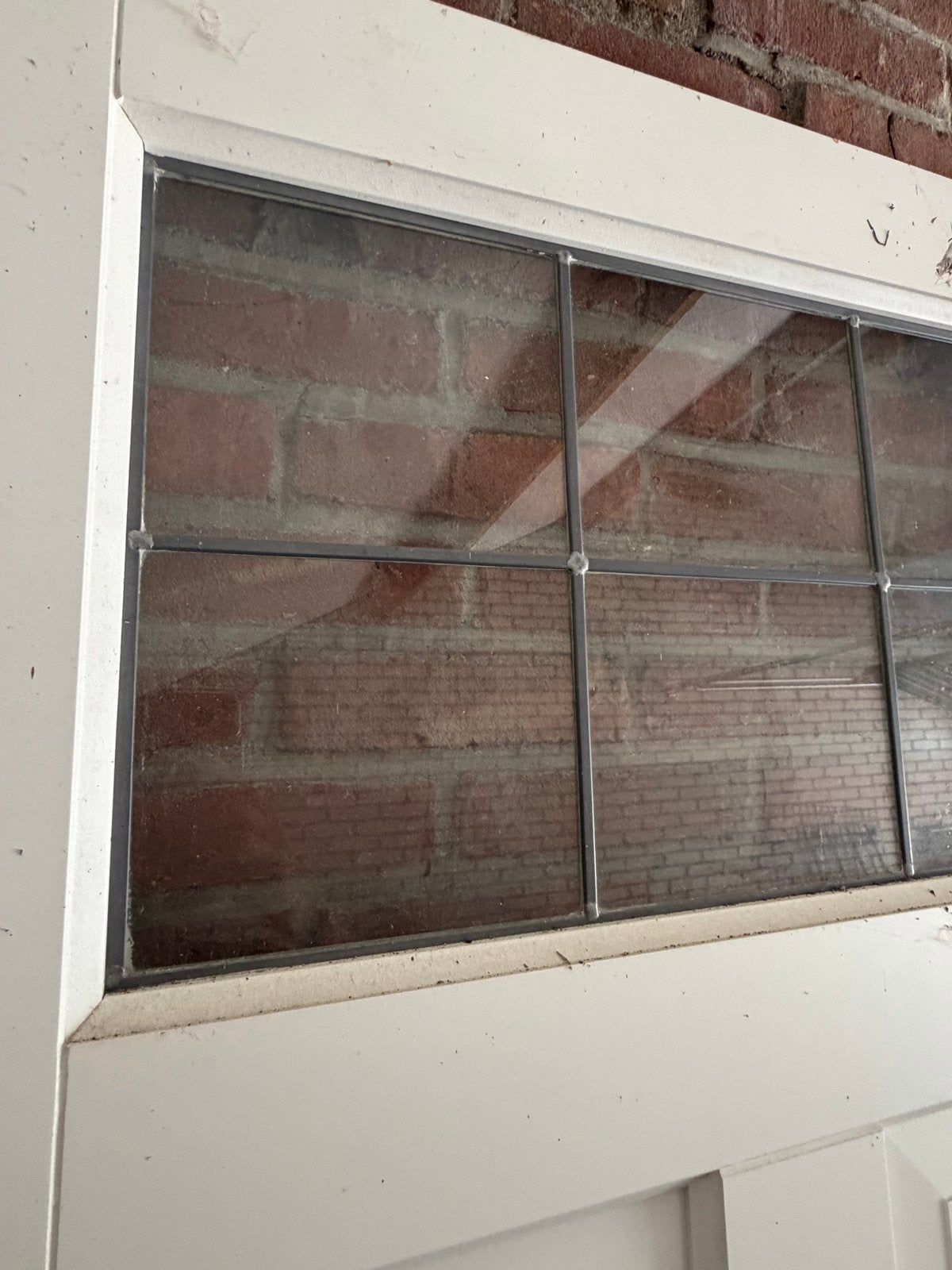 Witte binnendeur met glas en klink, Gebruikt, 80 tot 100 cm, Binnendeur, Ophalen of Verzenden