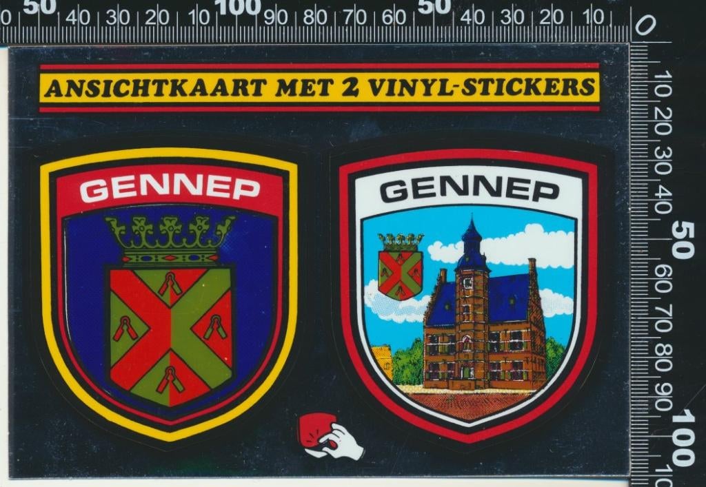 Sticker: Gennep, Ophalen of Verzenden, Zo goed als nieuw, Bedrijf of Vereniging