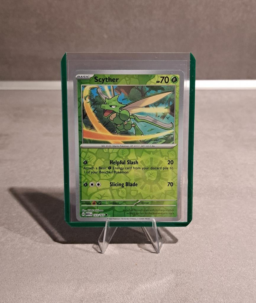 Scyther 123/165 reverse holo, Ophalen of Verzenden