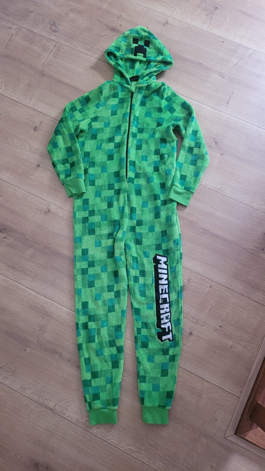 Minecraft Creeper Onesie - Groen Pyjama Pak, Ophalen, Gebruikt, Minecraft, Jongen of Meisje