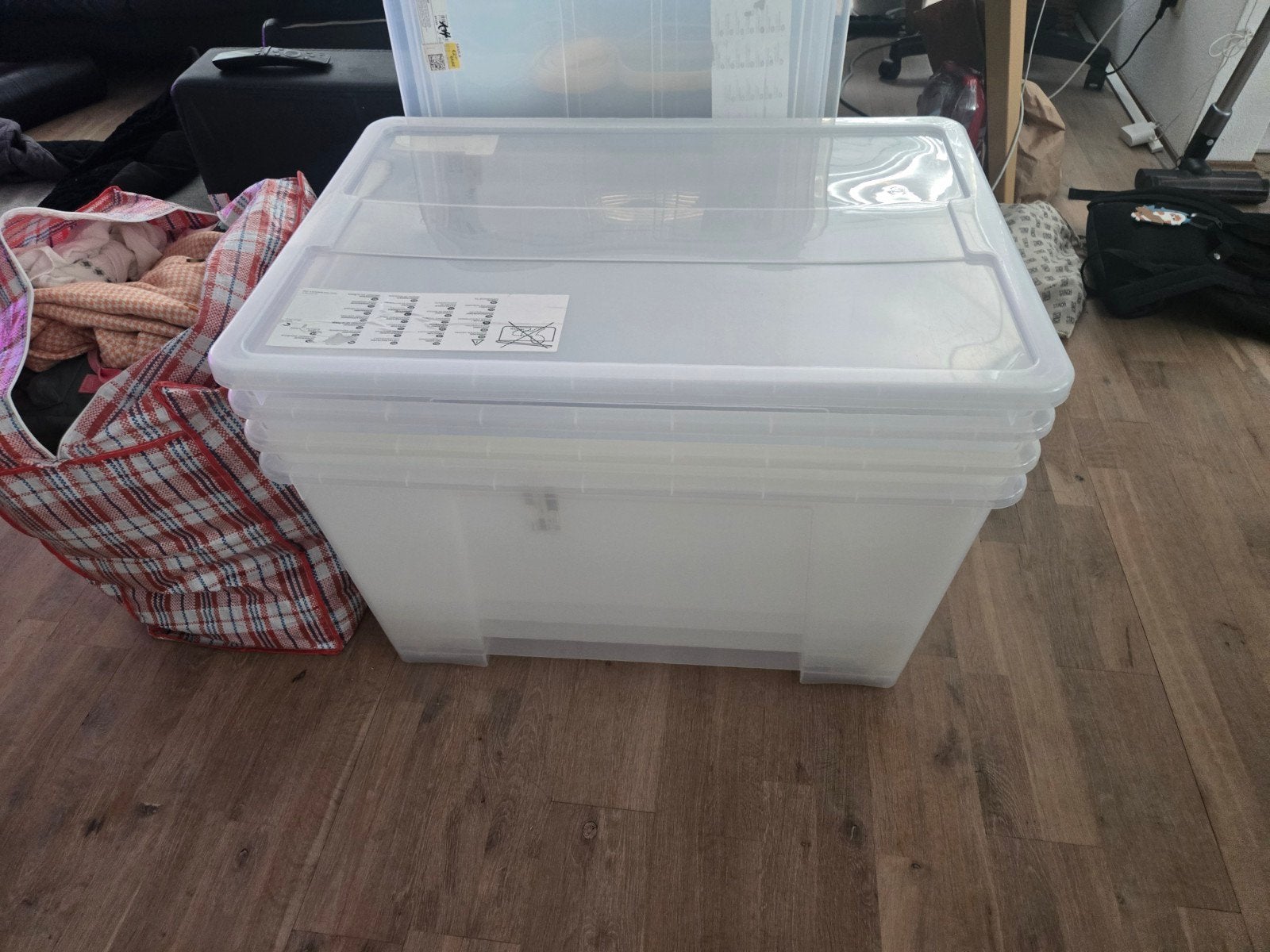 IKEA SAMLA opbergbox met deksel - 130 liter, Ophalen, Bak of Kist, Minder dan 35 cm