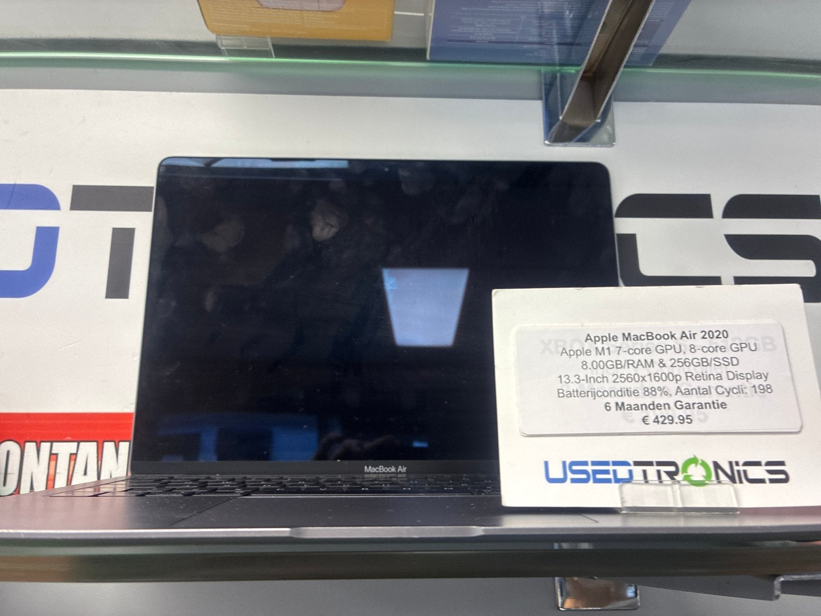 Apple MacBook Air 2020 M1 - 8GB RAM, 256GB SSD, Gebruikt, 256 GB, Qwerty, 8 GB