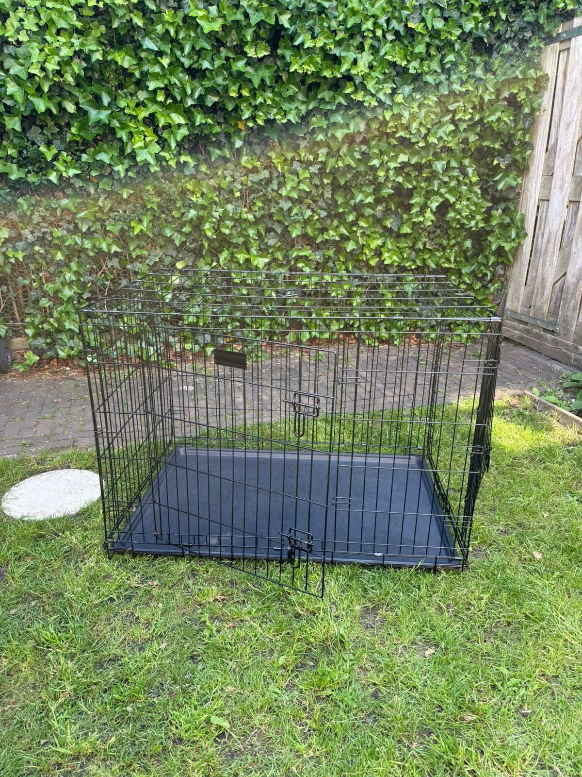 Brixy hondenbench incl hoes - 2-deurs bench zwart - XL, Ophalen, 100 cm of meer, Hondenhok, Zo goed als nieuw