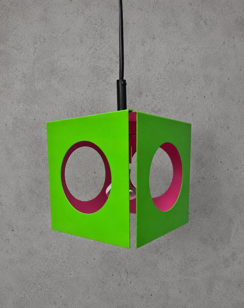 Vintage tafel & hanglamp - Space age cubes - Jaren 80, -, -, Overige fittingen, Ophalen of Verzenden