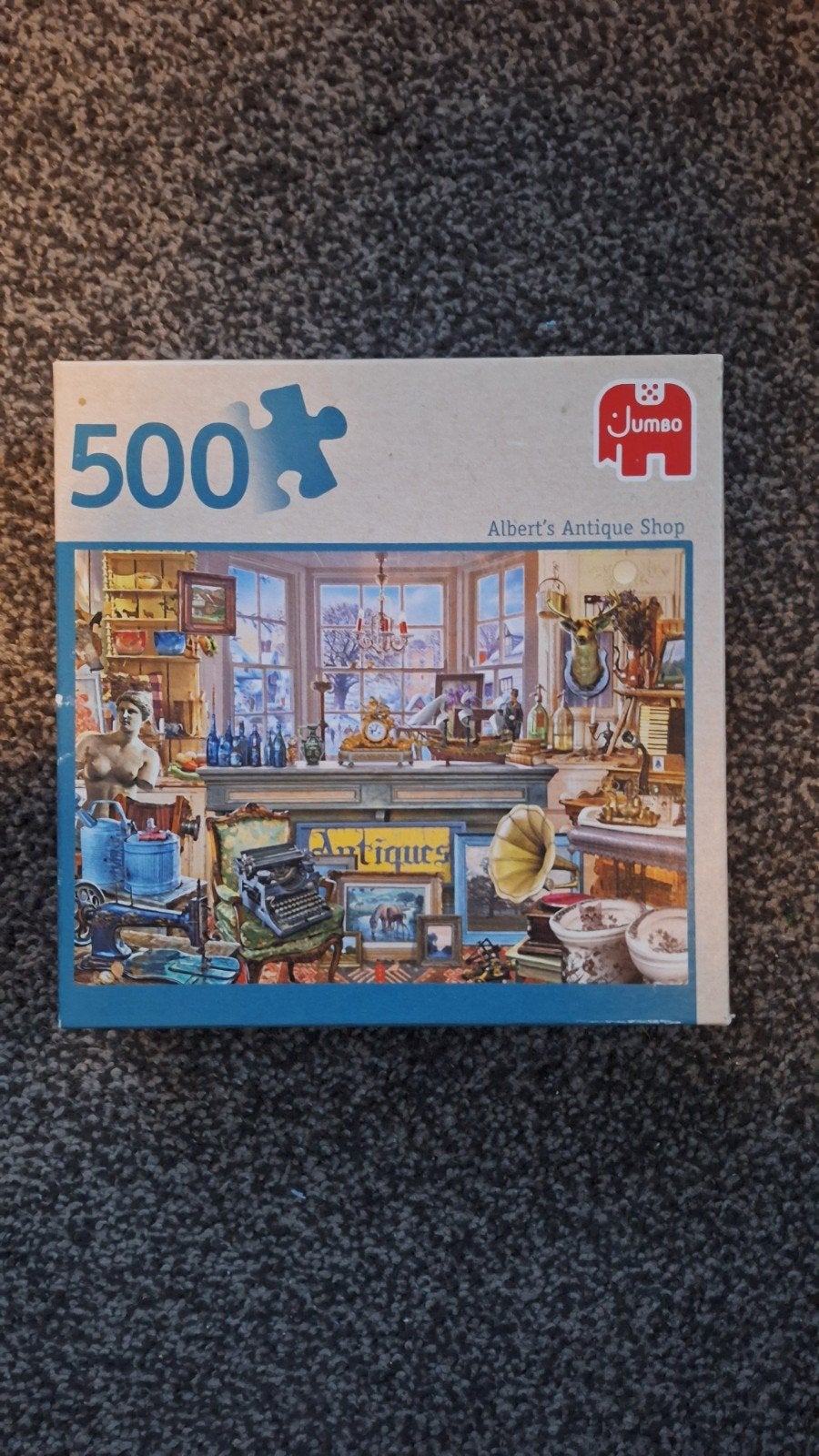 Jumbo Legpuzzel 500 stukjes - Albert's Antique Shop, Ophalen of Verzenden, Minder dan 500 stukjes, Zo goed als nieuw, Legpuzzel