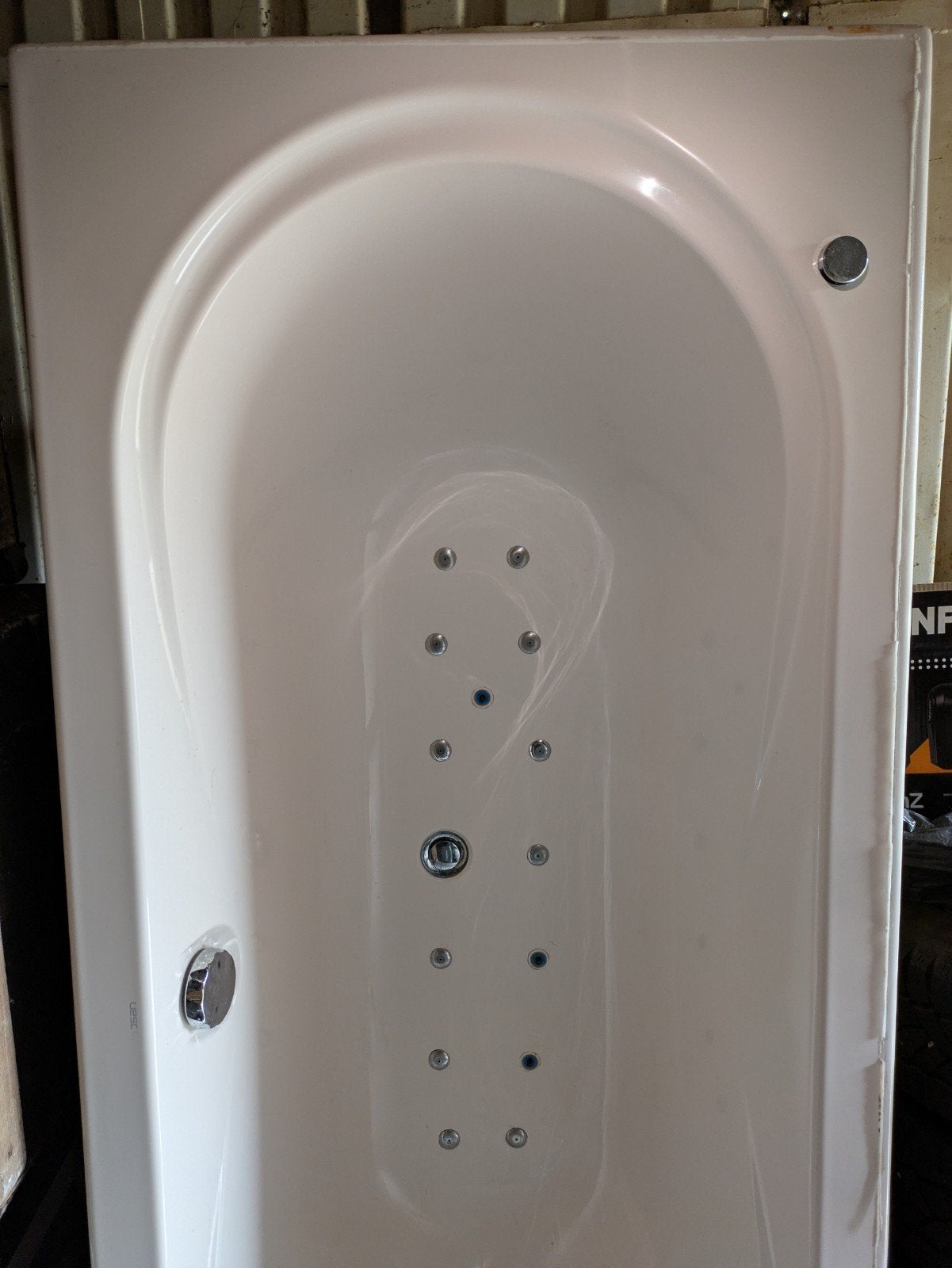 Bubbelbad op lucht licht beige. Ucosan hoogte 60 breedte 80, Ophalen, Gebruikt, Overige typen, Minder dan 100 cm