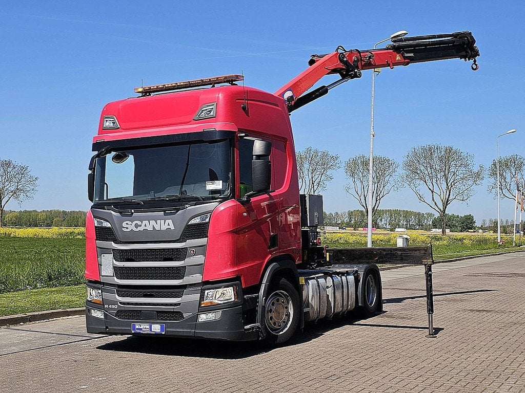 SCANIA R450 crane hmf 1720-k4, Auto's, Automaat, Euro 6, Scania, Stoelverwarming