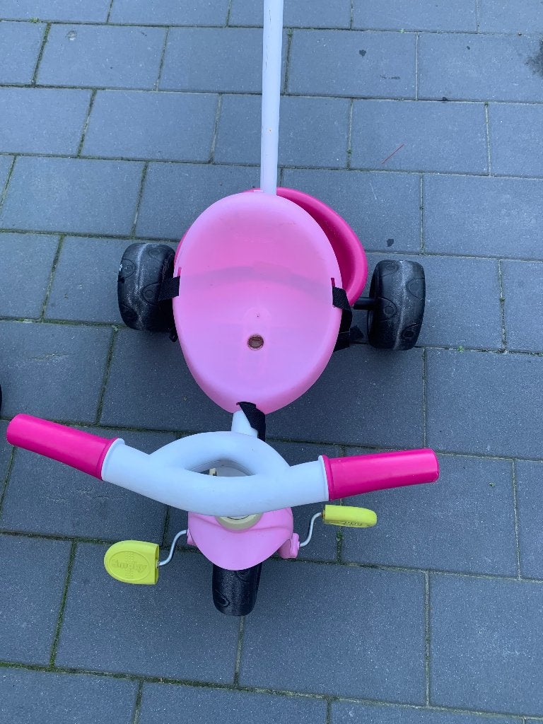2 x Driewieler fietsjes, Ophalen, Gebruikt, Duwstang