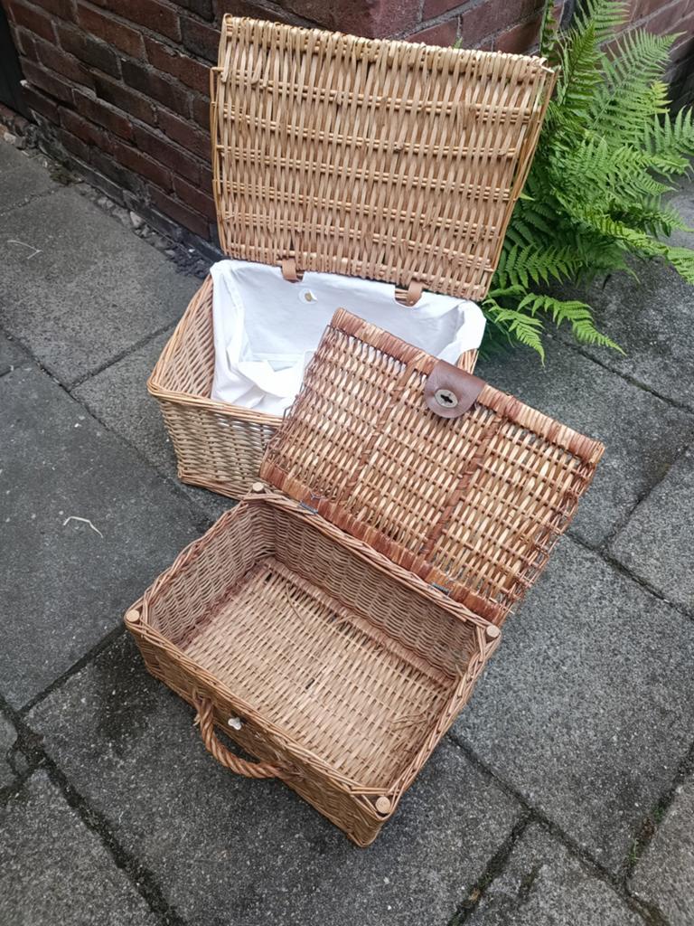 IKEA Rieten Manden Set - 2 Stuks voor Opslag, Gebruikt, Mand, Ophalen of Verzenden, Riet