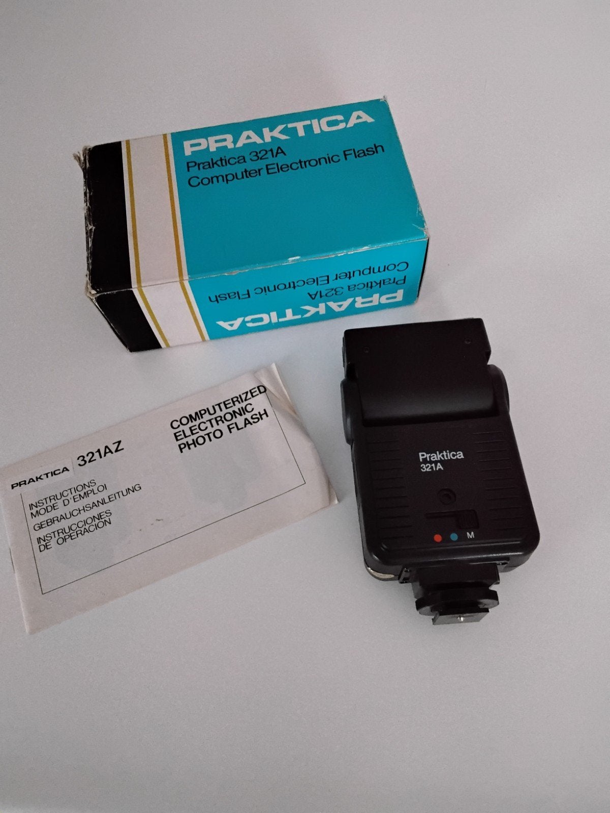 Vintage Pracktica 321A flitser, Audio, Tv en Foto, Overige merken, Gebruikt, Kantelbaar, Externe flitser