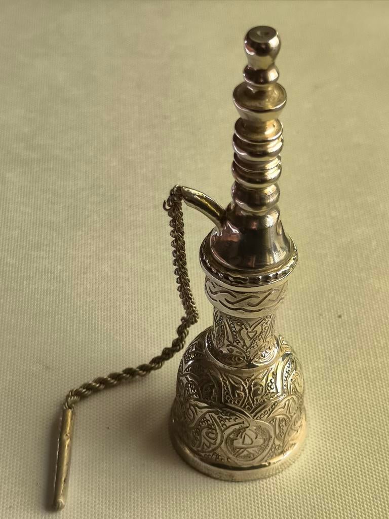 Zilver miniatuur waterpijp Egypte, Antiek en Kunst, Ophalen of Verzenden, Zilver