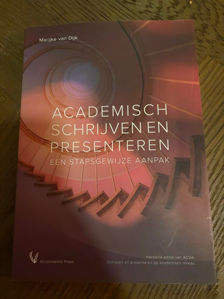 Academisch Schrijven en Presenteren - Marijke van Dijk, Ophalen of Verzenden, Gamma, Zo goed als nieuw, HBO
