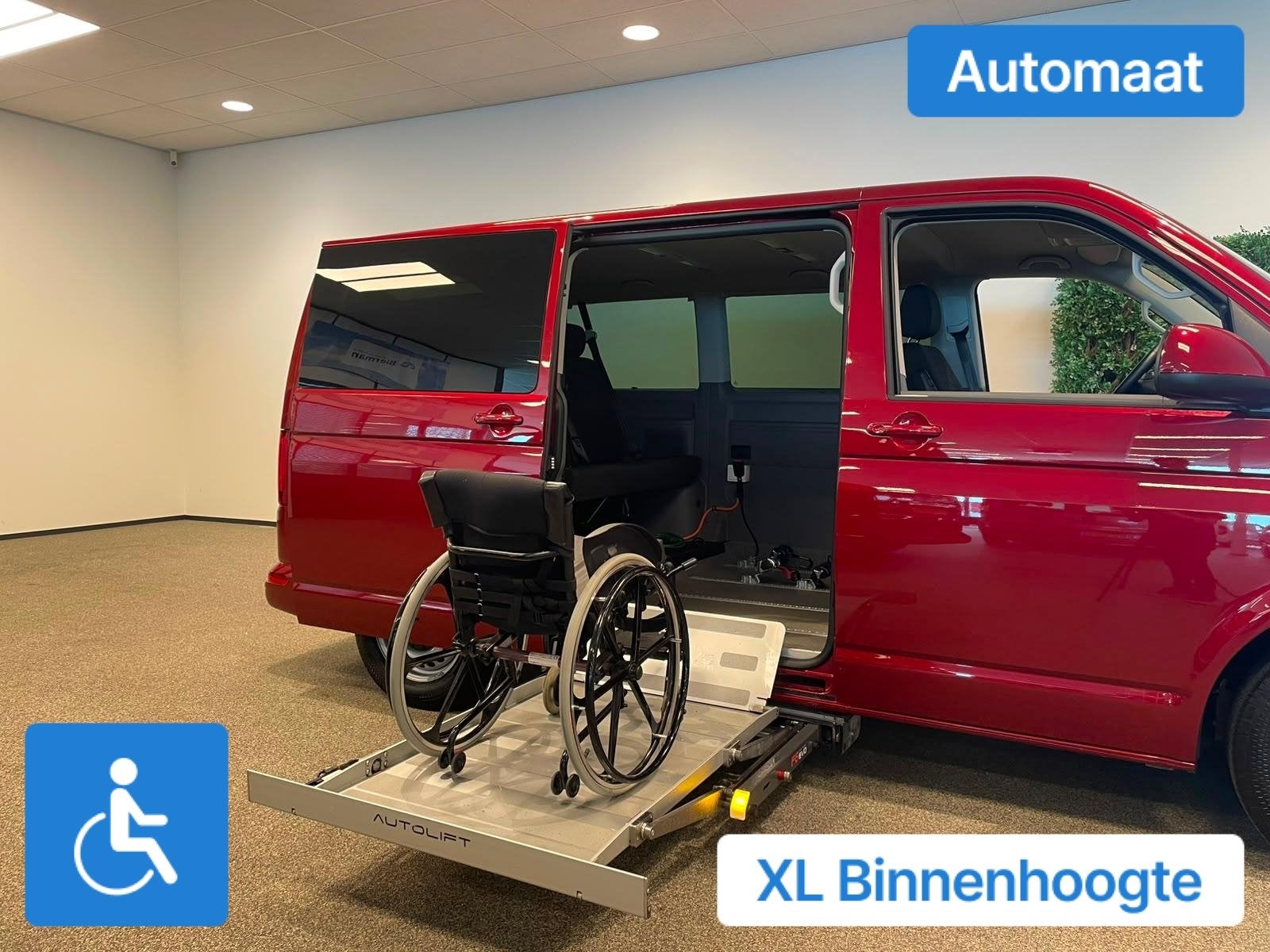 Volkswagen Caravelle L1H1 Rolstoelbus Automaat XXL-Ombouw 14, Automaat, 12 maanden, Stof, Gebruikt