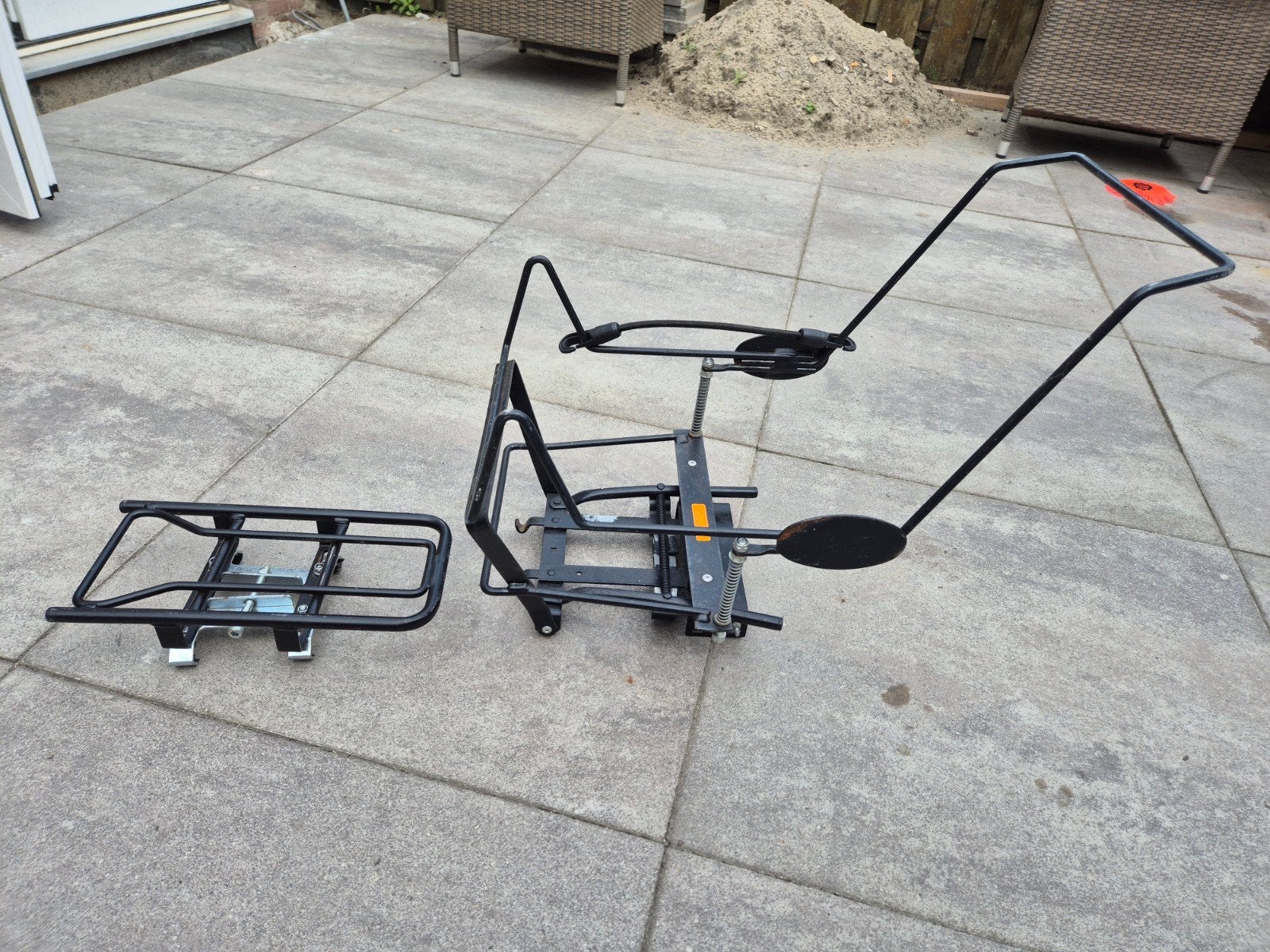 Fietskar onderstel met trekstang - Zwart, Gebruikt, Vering, Onbekend, Overige typen