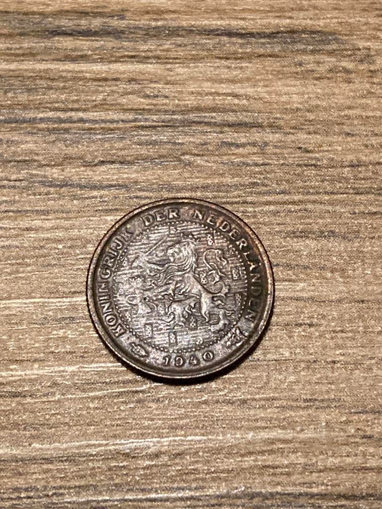 1/2 cent 1940 Wilhelmina halve cent, Ophalen of Verzenden, Koningin Wilhelmina, Losse munt