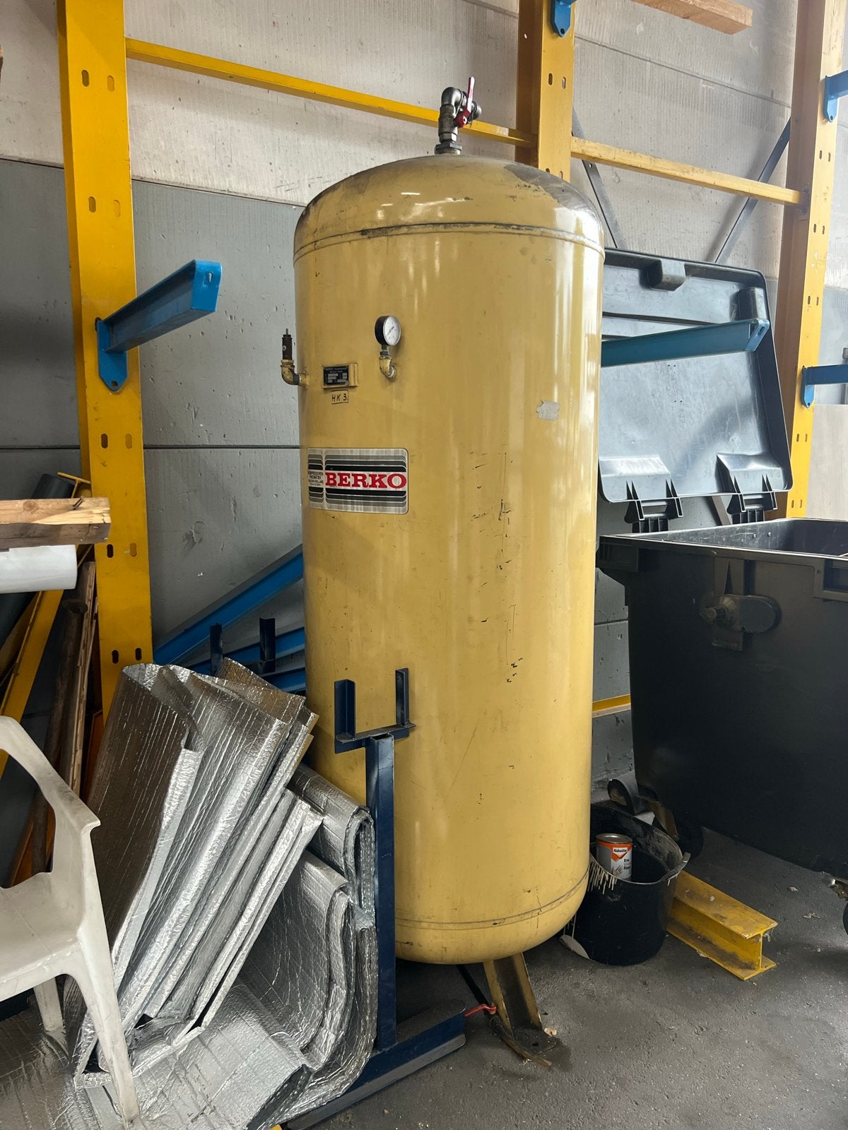 Berko Compressor Luchttank 1000L - 1988, Doe-het-zelf en Verbouw, 100 liter of meer, Ophalen, Gebruikt, 10 bar of meer