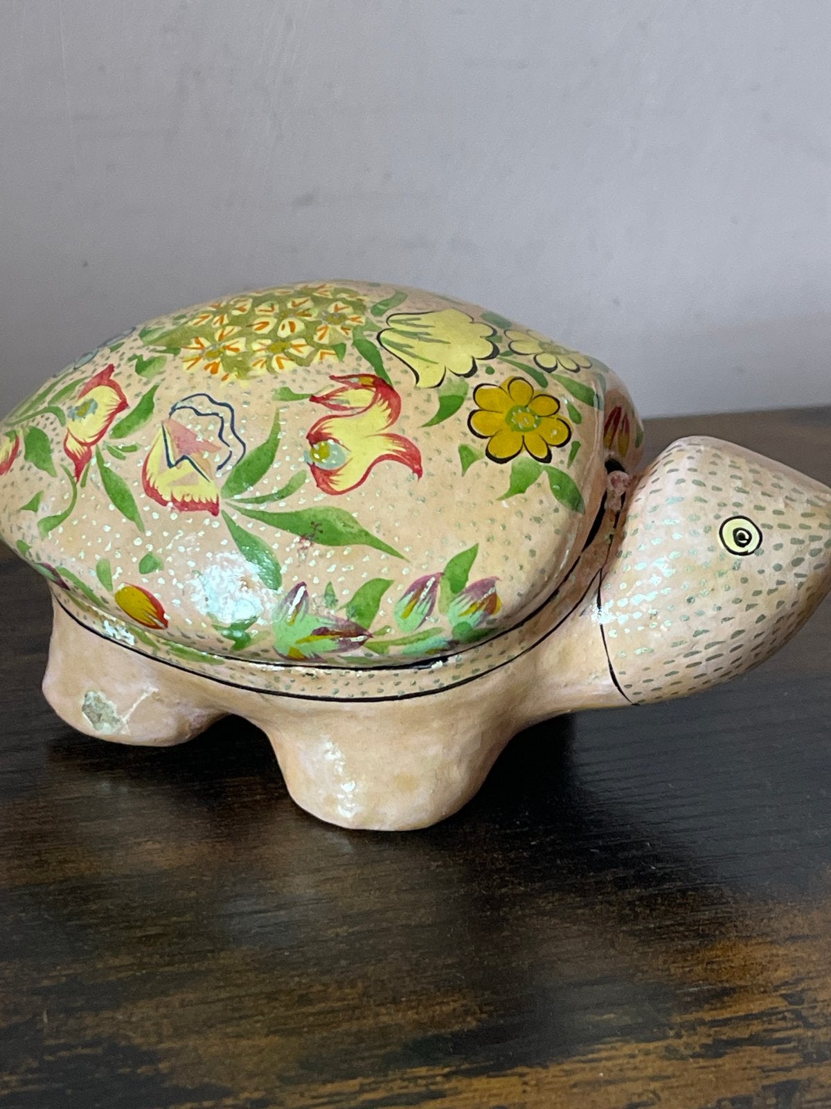 Decoratieve Schildpad Doosje - Handgeschilderd, Ophalen of Verzenden