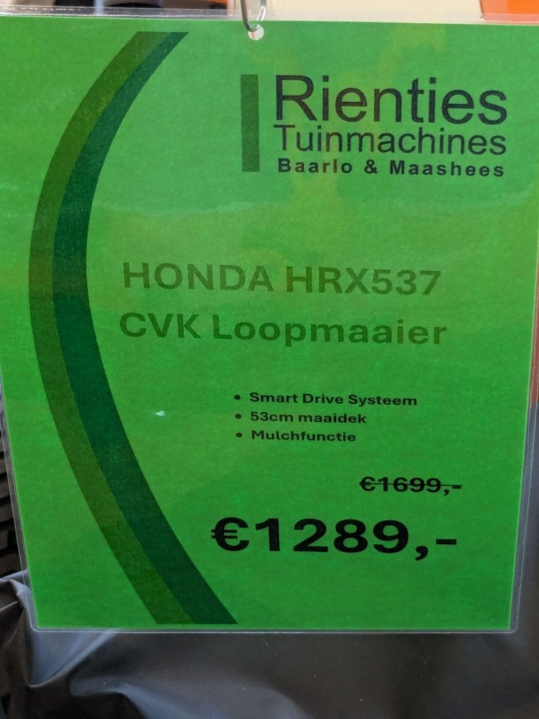 HONDA HRX 537 CVK Grasmaaier, Honda, Nieuw, Ophalen of Verzenden, 2909 LK Capelle aan den IJsel, Nederland