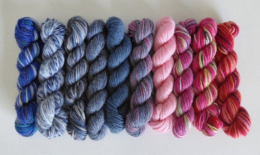Restjes sokkenwol - 10 x 10 gram - Pakket A, Ophalen of Verzenden, Nieuw, Breien of Haken, Wol of Garen