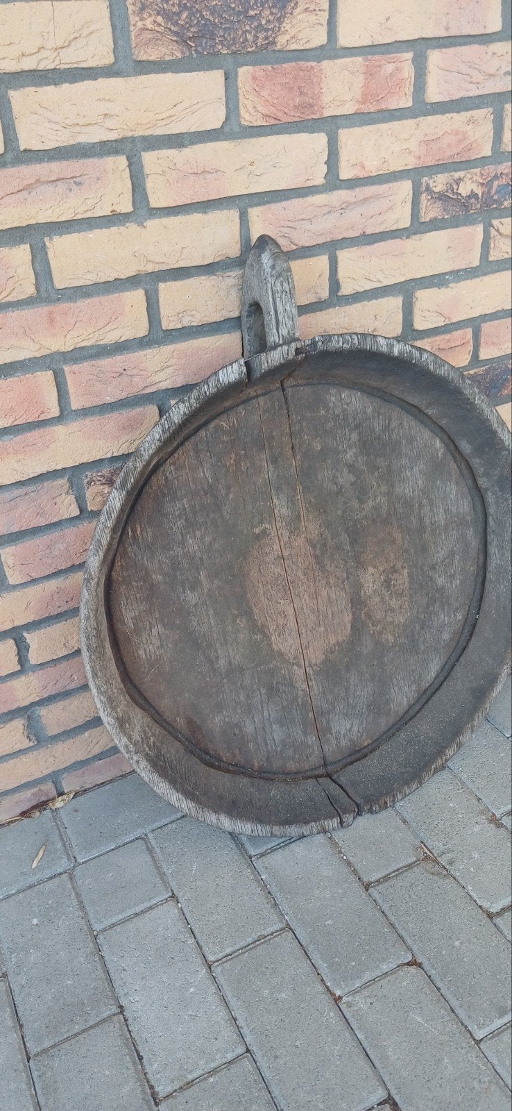 Chapatischaal uit Azie, Ophalen, Rond, Hout