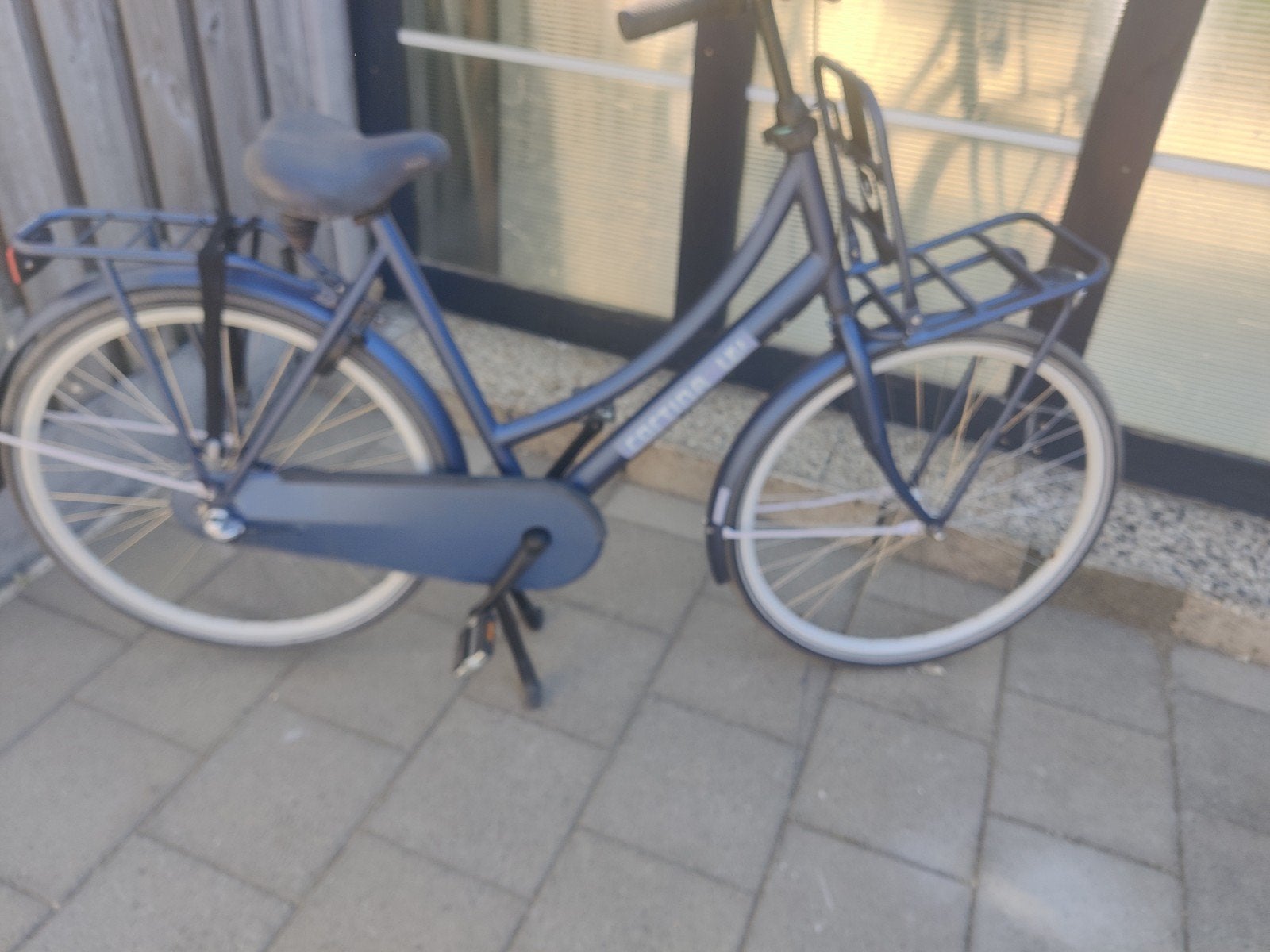Cortina U4 Transportfiets Dames - Blauw, Gebruikt, Velgrem, 56 cm of meer, Ophalen