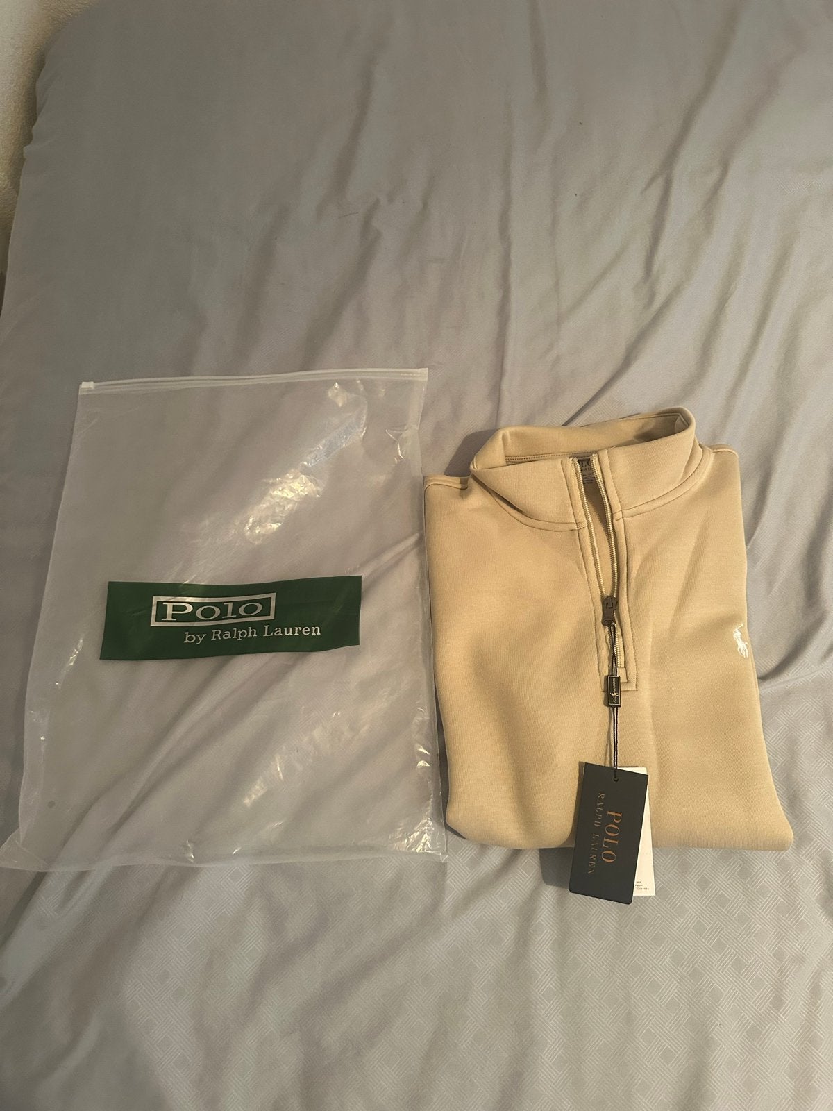 Ralph Lauren Quarter Zip Beige Maat XL, Ophalen of Verzenden, Nieuw, Maat 56/58 (XL), Beige