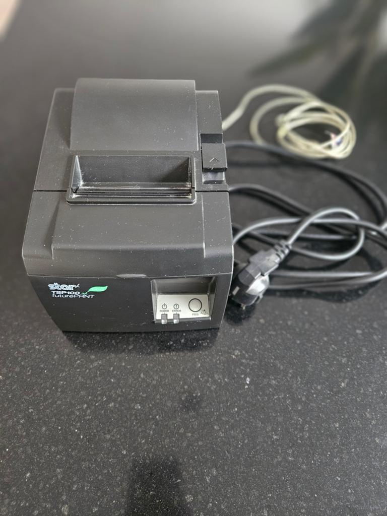 Bonprinter incl doos bonrollen en kassalade, Ophalen