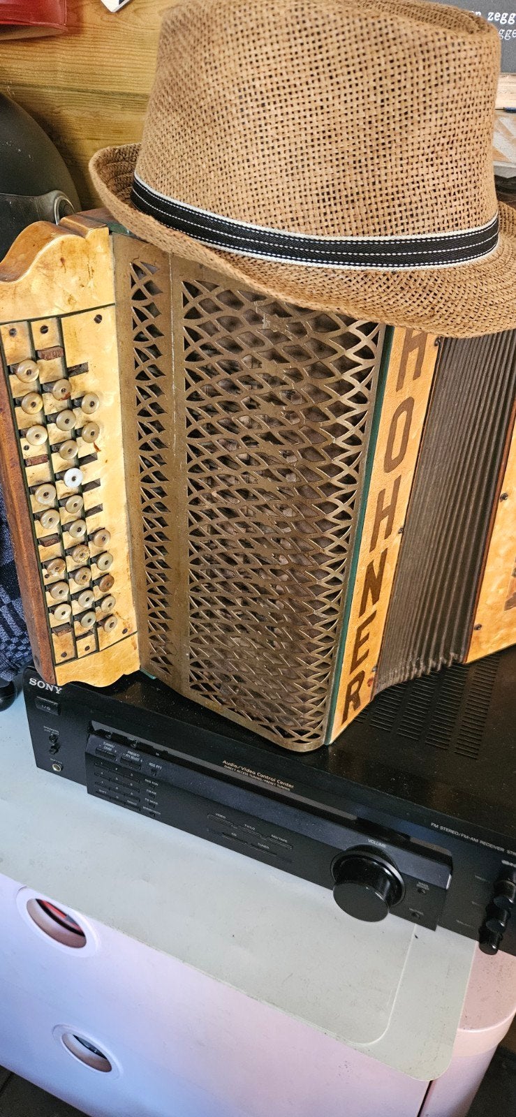 Vintage Hohner Accordeon - Gebruikt, Gebruikt, Overige formaten, Ophalen of Verzenden, Knopaccordeon