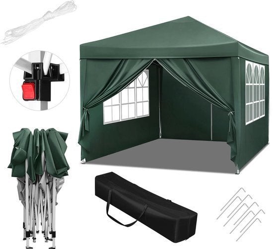 3x3m Opvouwbare Partytent - Easy Up Partytent - Partytent Op, Corvance B.V., Verzenden, Nieuw, Corvancebol@gmail.com