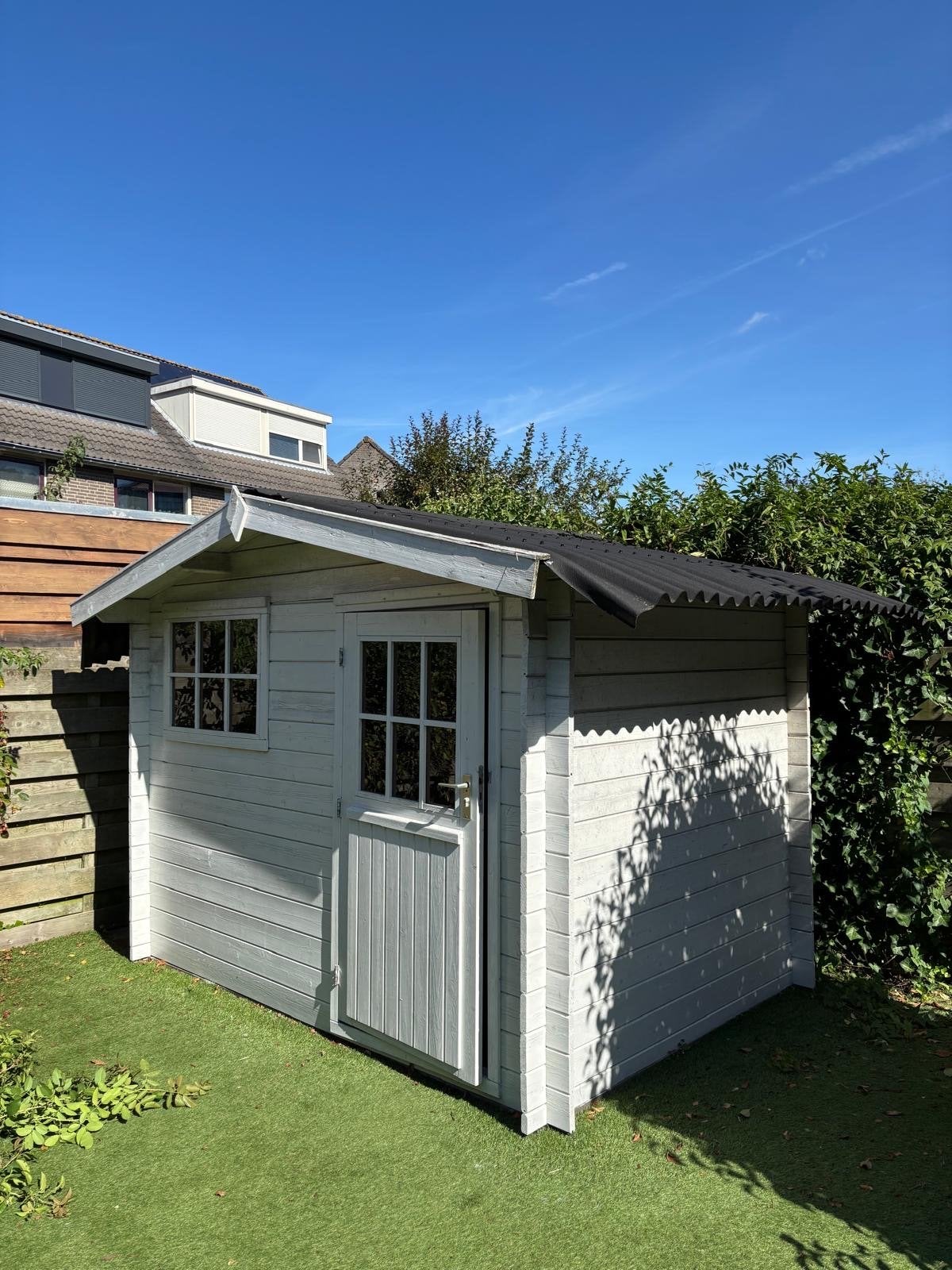 Houten Tuinhuisje/Schuur, Tuin en Terras, Tuinhuizen, Gebruikt, 3 ramen of meer, Schuur, Minder dan 200 cm
