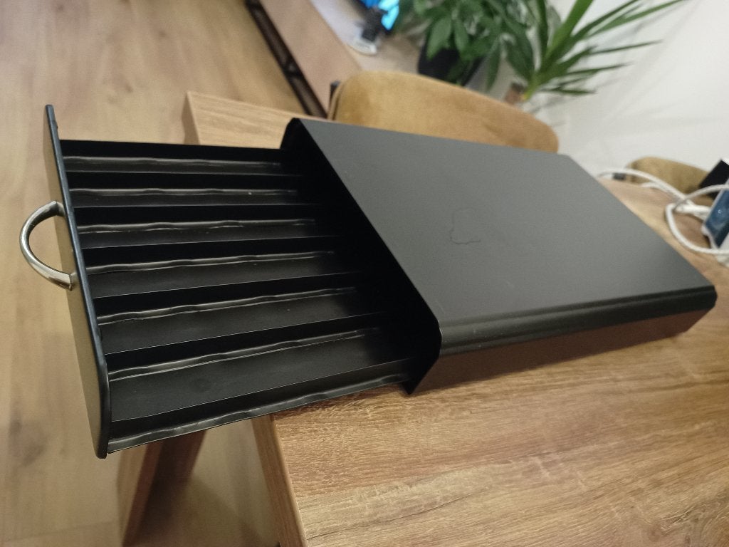 Koffie nespresso-capsule houder: metalen zwarte lade, Ophalen of Verzenden, Zo goed als nieuw, Capsulehouder