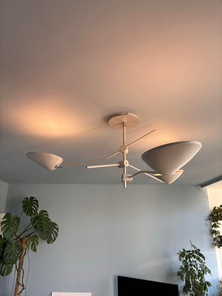 Plafondlamp Westwing Silvan Wit, Ophalen, Zo goed als nieuw, Metaal