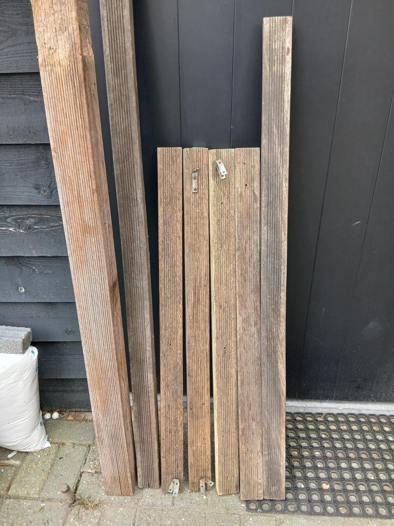 Gebruikte houten planken en balken, Doe-het-zelf en Verbouw, Gebruikt, 25 tot 50 mm, Ophalen of Verzenden, 200 tot 250 cm