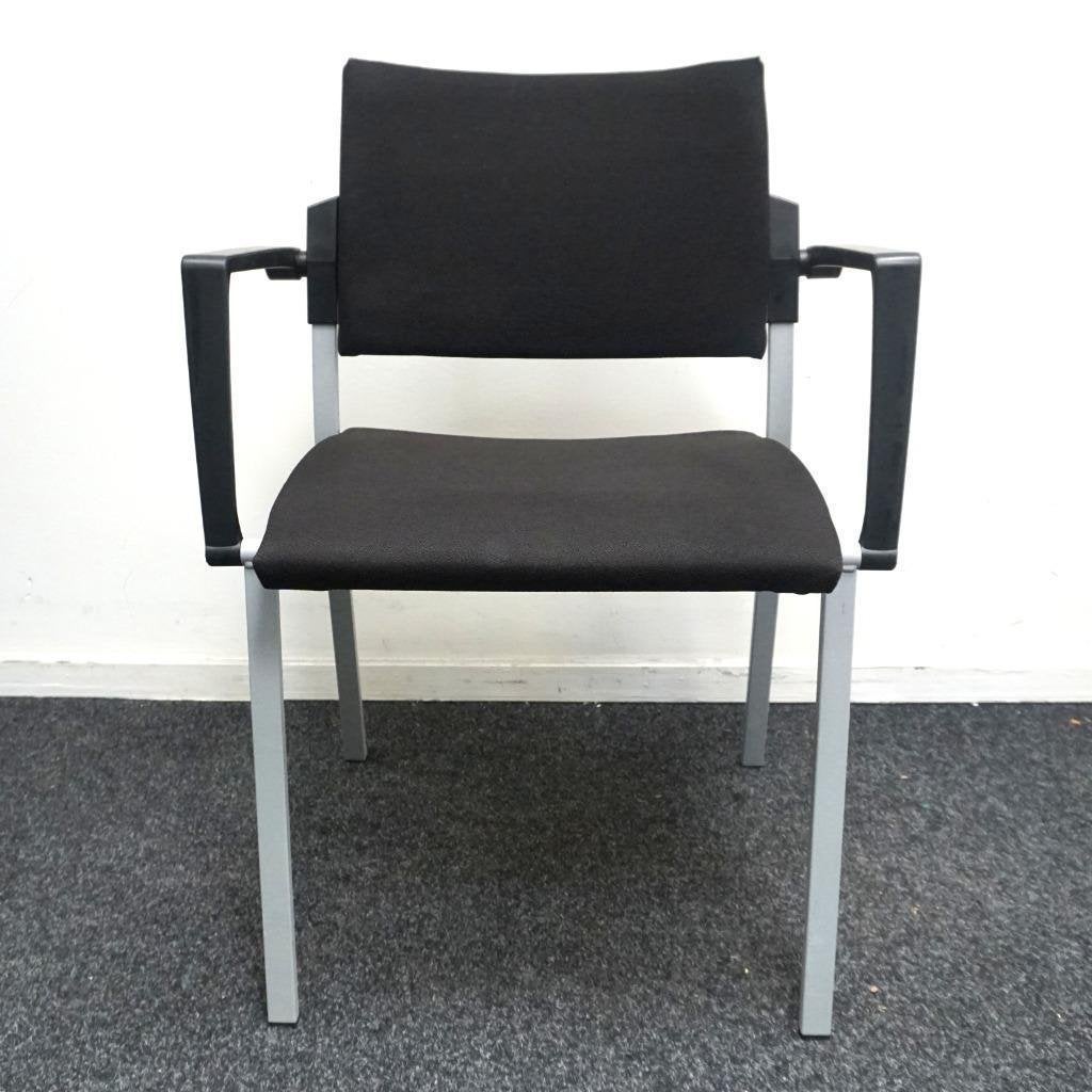 Drentea vergaderstoelen | 4-poots | Zwart | Stapelbaar, Huis en Inrichting, Stoelen, Gebruikt, -, Zwart, -