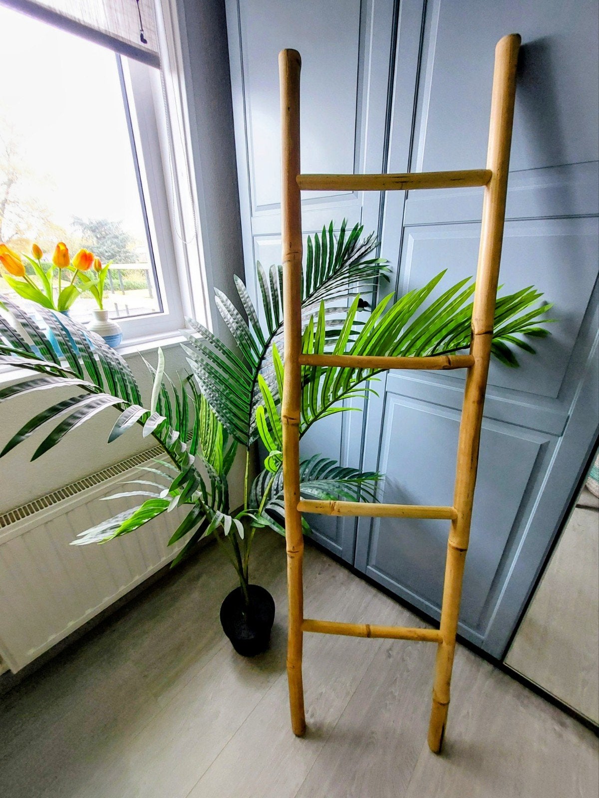 Bamboe decoratieladder in perfecte staat, Boho, Ophalen of Verzenden, Zo goed als nieuw, Natuurlijk materiaal