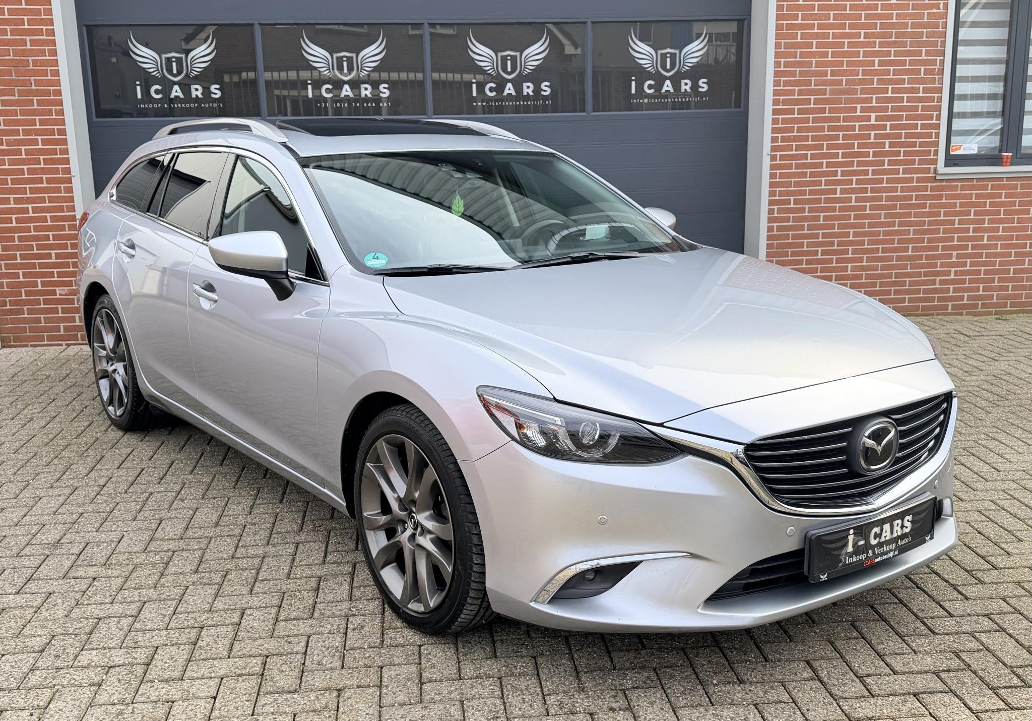 Mazda 6 Sportbreak 2.5 SkyActiv-G 192 GT-M 1e eig Dealer ond, Auto's, Gebruikt, Met garantie (alle), 6 sportbreak, Leder