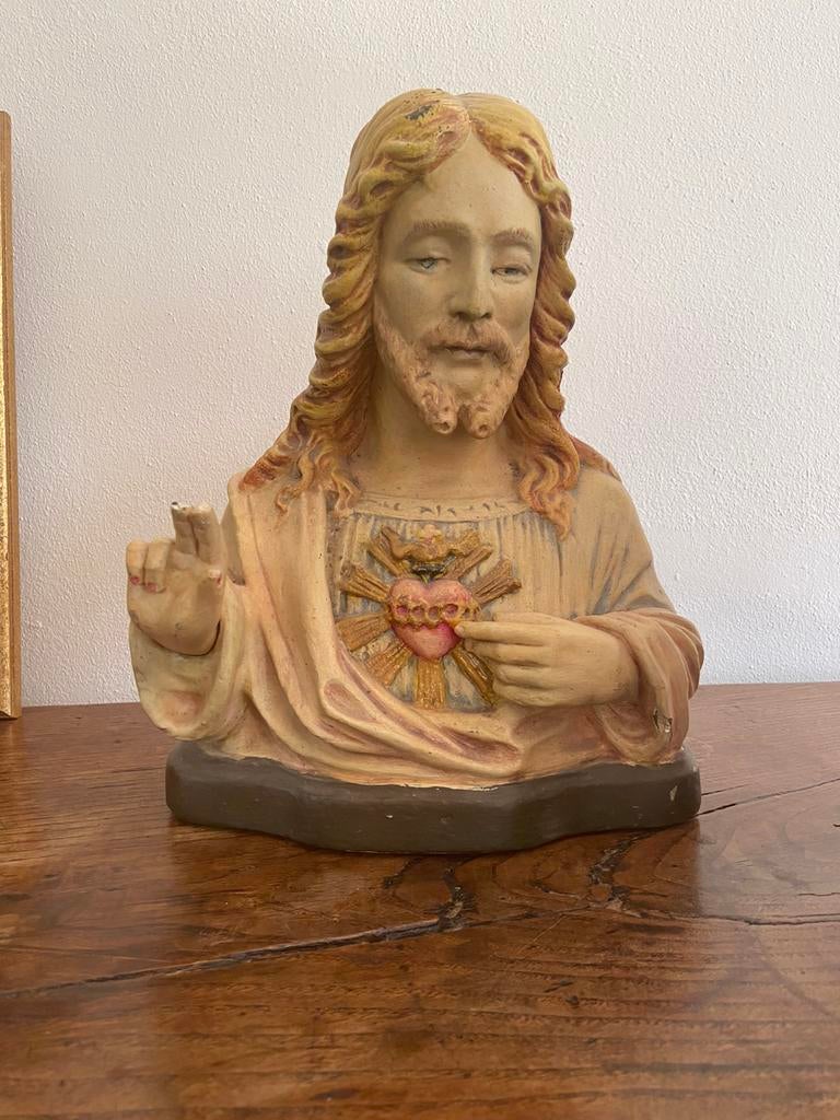Gipsen Jesus borstbeeld, Antiek en Kunst, Ophalen of Verzenden
